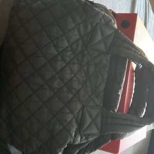 MZ Wallace Charcoal Quilted Satchel